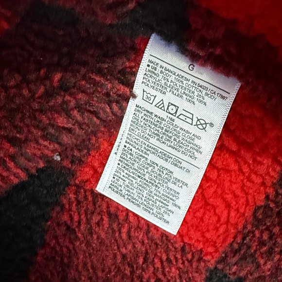 Old Navy Black Denim Sherpa LinedJacket for Men Size Large Collared Trucker Coat - Picture 8 of 16